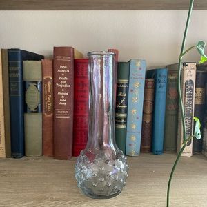 Vtg Hobnail bud vase